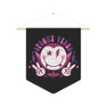 Spooky Vibes Cute Dracula Vampire Halloween Black Decor Print Wall Hanging Banner Flag