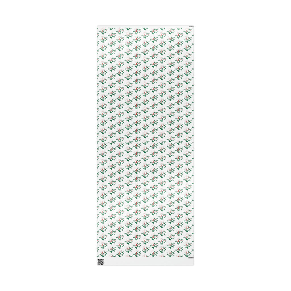 Christmas Candles With Holly Mid Century Retro Christmas Print Holiday Gift Wrap Paper - Glossy Or Matte