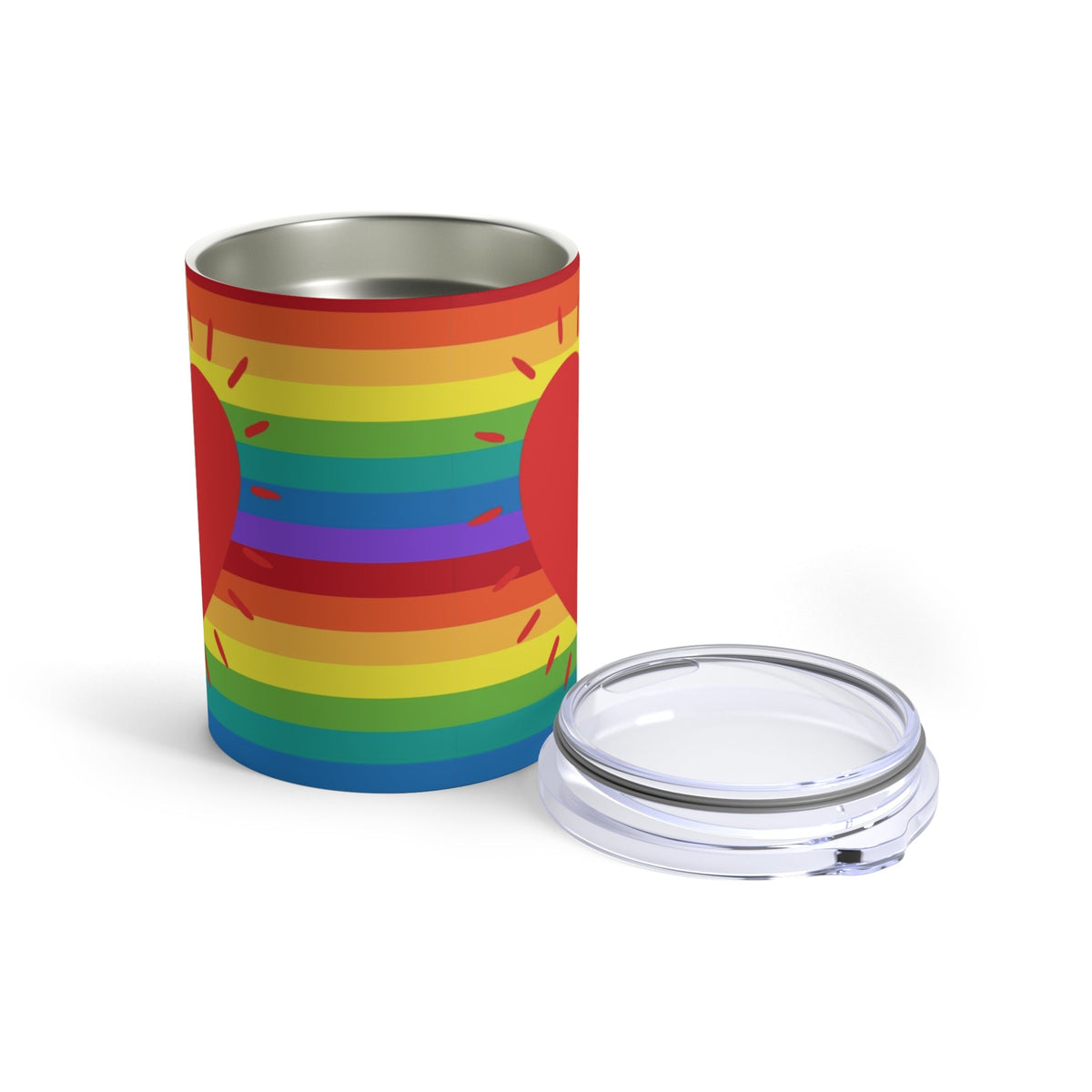 Love Is Love Rainbow Heart Love Pride Stainless Steel Tumbler 10oz