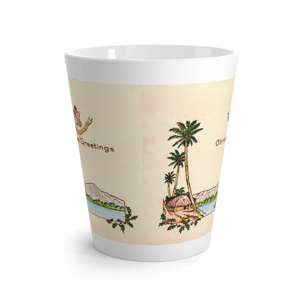 Christmas Greetings Hawaii Retro Christmas Print Latte Coffee Mug