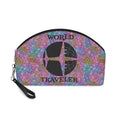 World Traveler Airplane Globe Atomic Mid Century Retro Print Cosmetic Travel Makeup Bag