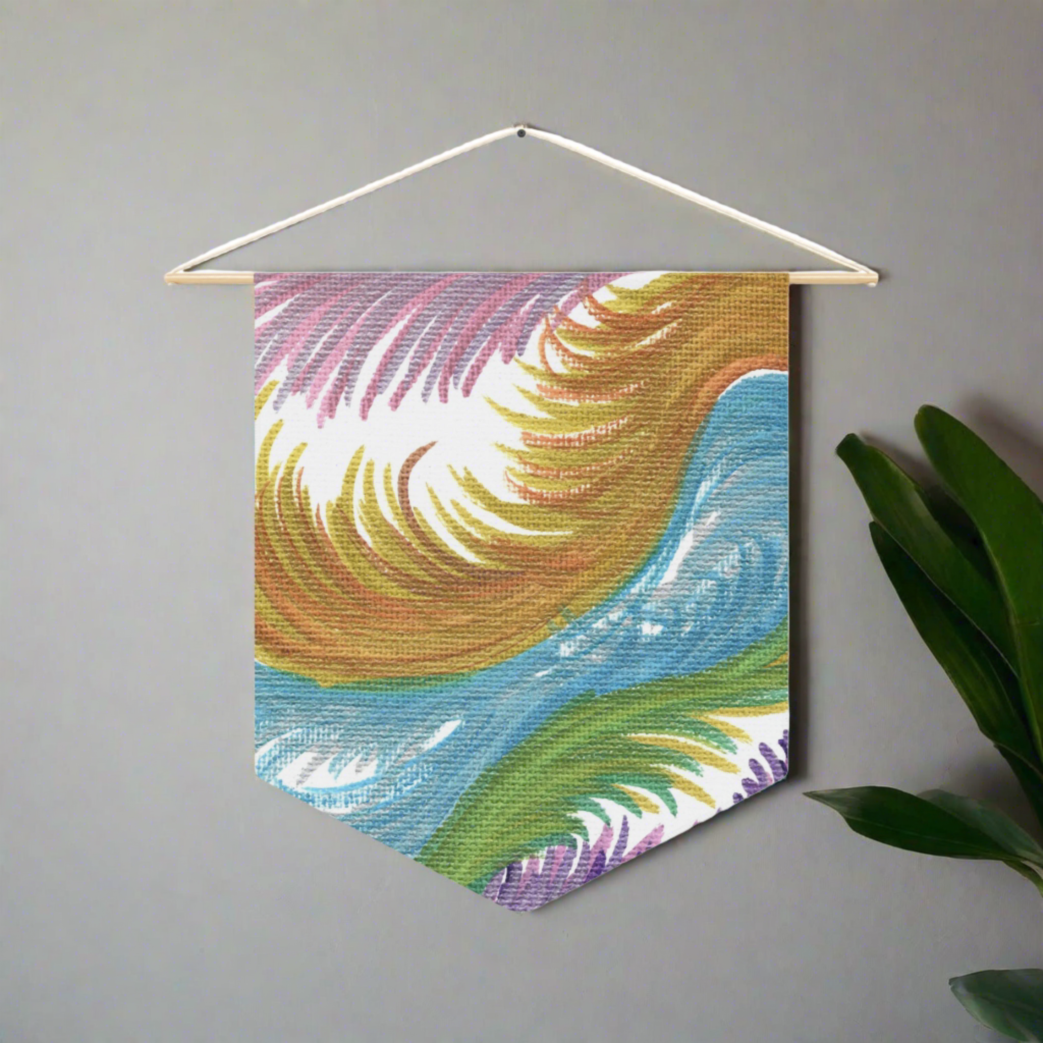 Space Feathers Caden Caraco Art Print Wall Hanging Banner Flag