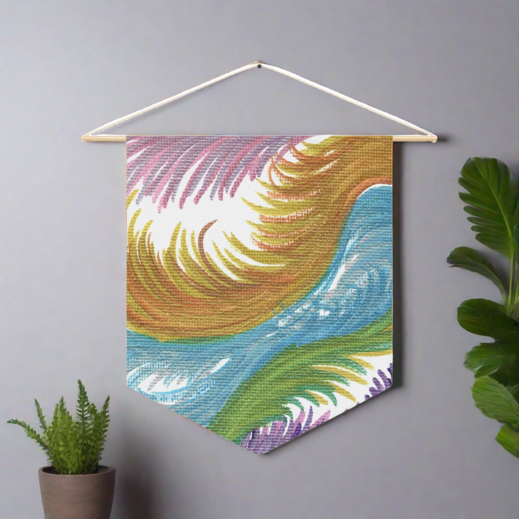 Space Feathers Caden Caraco Art Print Wall Hanging Banner Flag