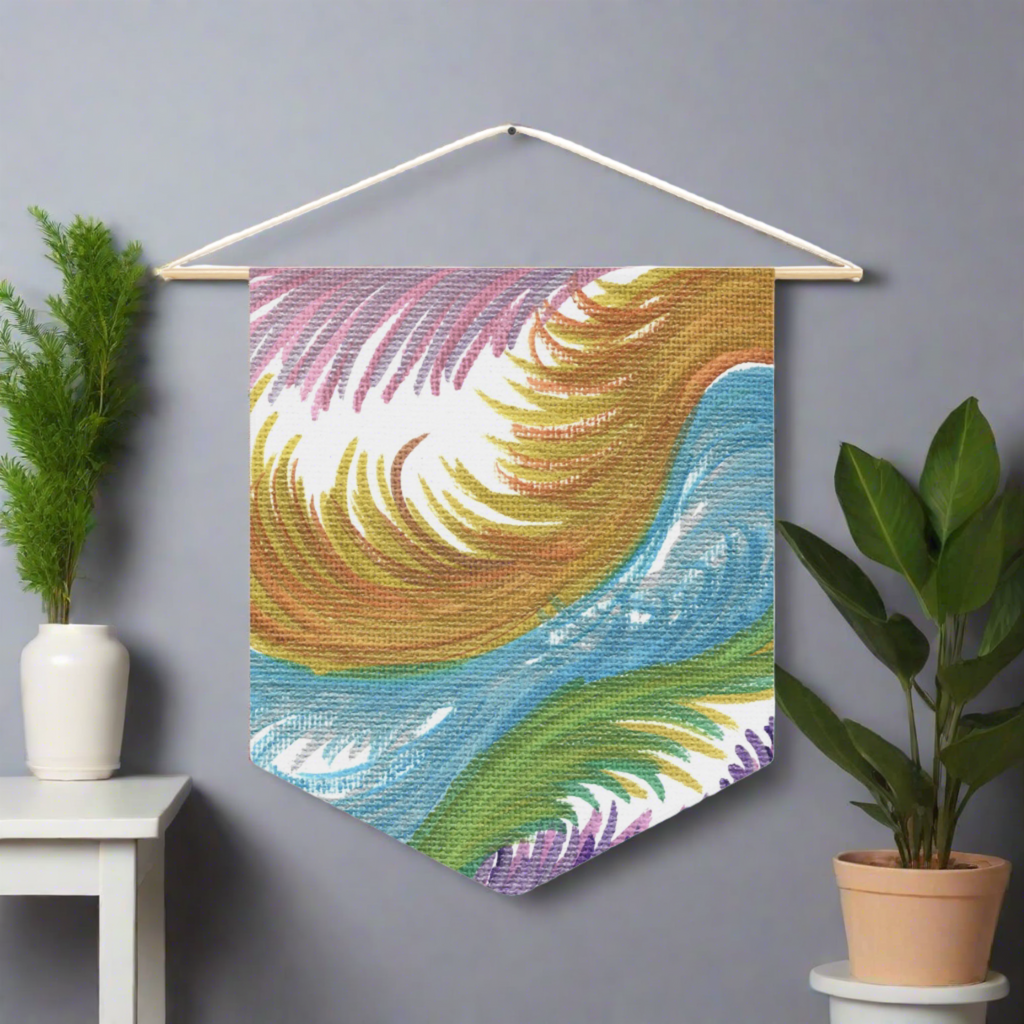 Space Feathers Caden Caraco Art Print Wall Hanging Banner Flag