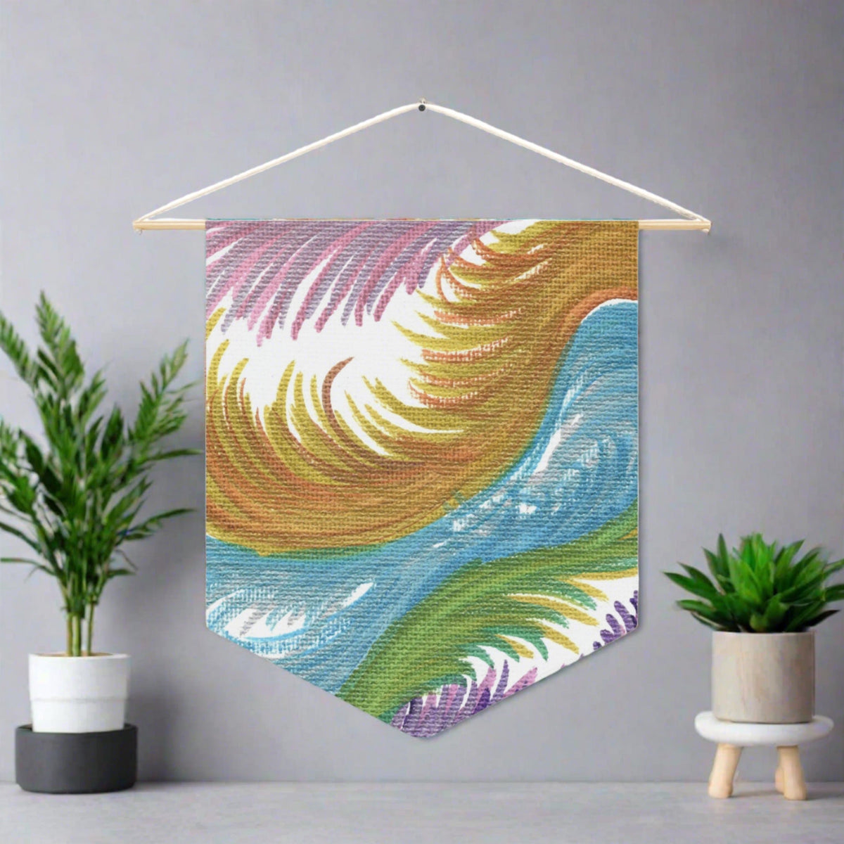 Space Feathers Caden Caraco Art Print Wall Hanging Banner Flag