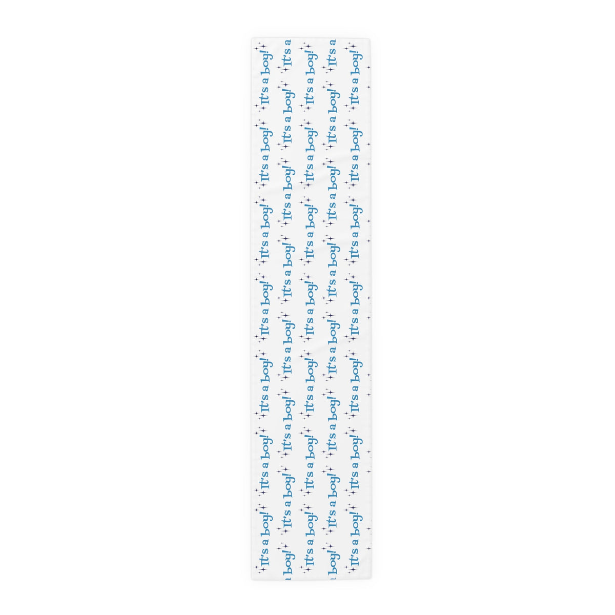 It's A Boy Starburst Atomic Mid Century Retro Style Baby Shower Table Runner - Cotton Or Polyester