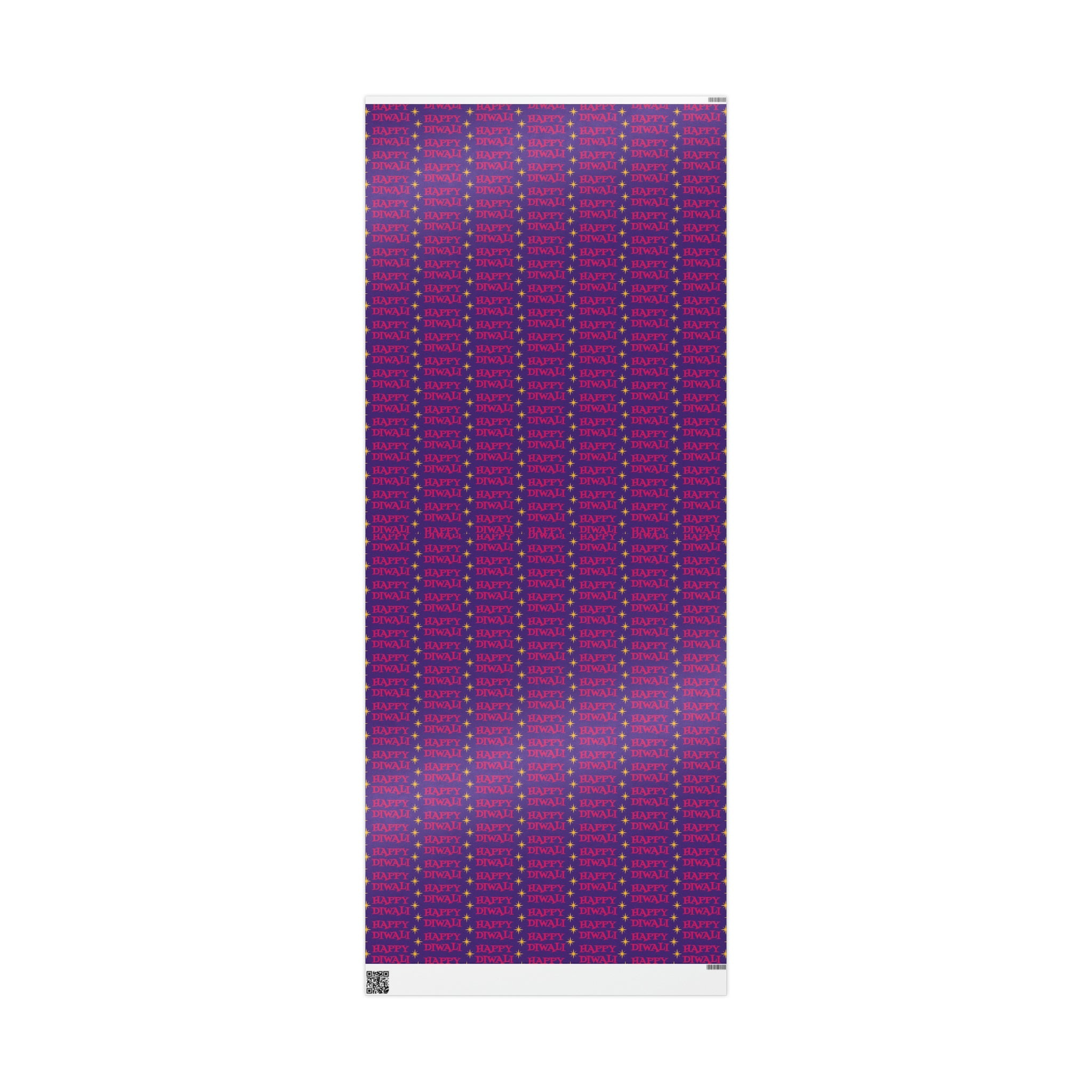 Happy Diwali Stars Atomic Mid Century Retro Style Holiday Gift Wrap Paper - Glossy Or Matte