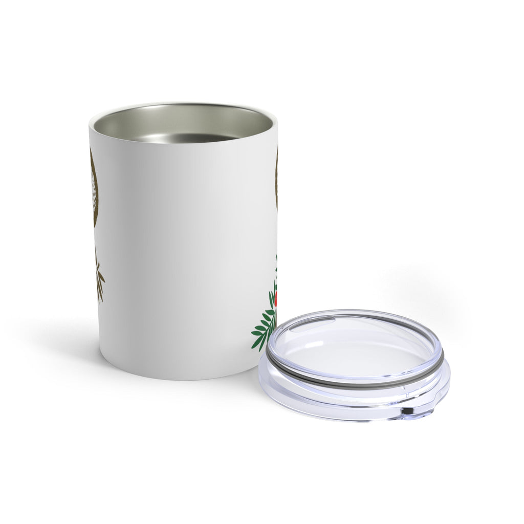 Christmas Candle Holly 50s Mid Century Retro Christmas Print Stainless Steel Tumbler 10oz
