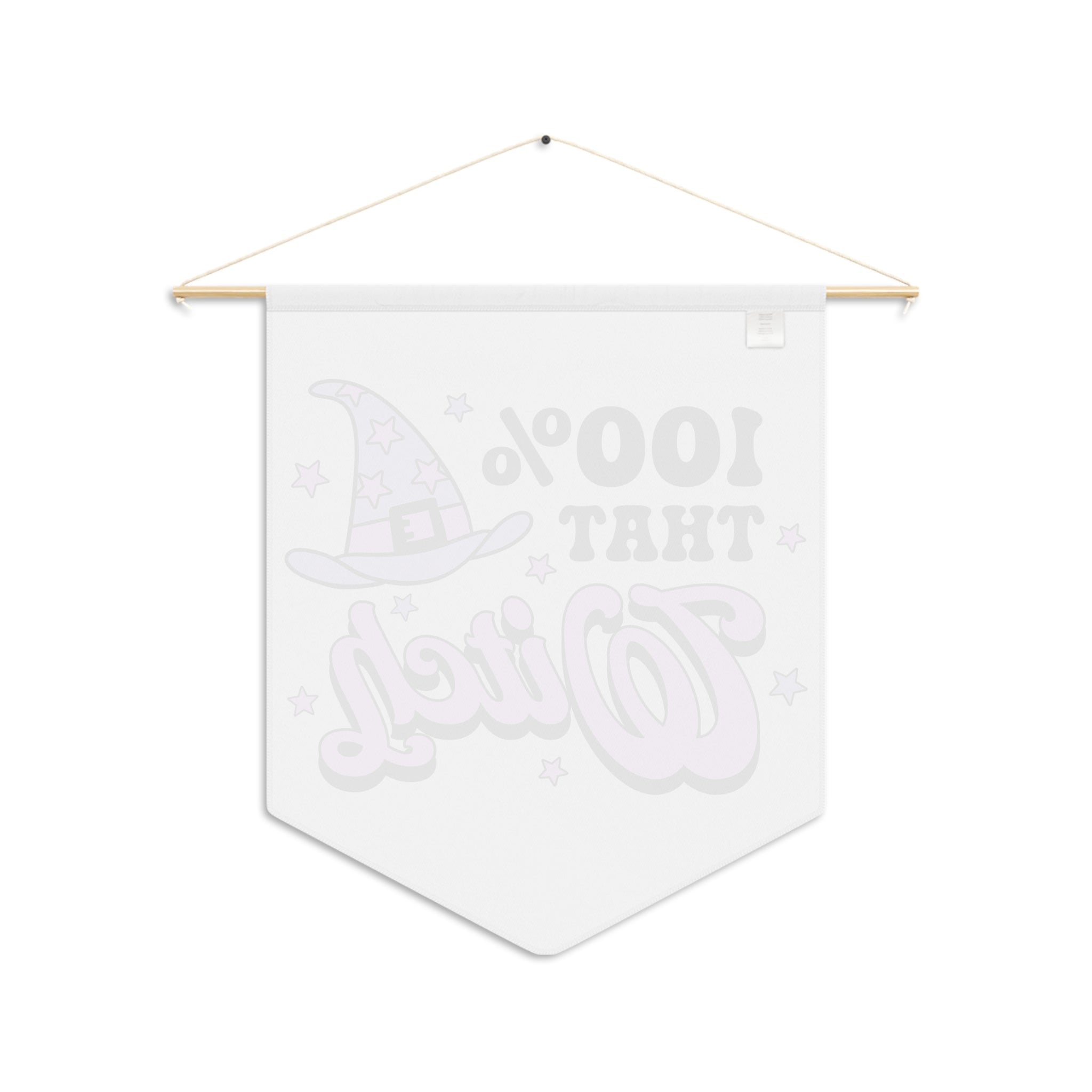 100% That Witch Halloween Print Wall Hanging Banner Flag