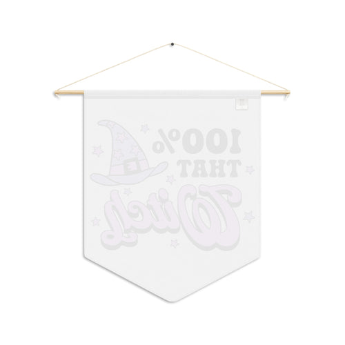 100% That Witch Halloween Print Wall Hanging Banner Flag