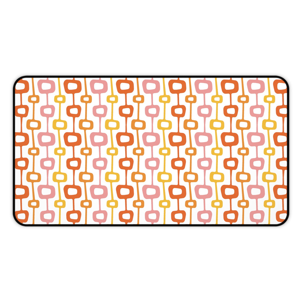Atomic Squares Mid Century Atomic Era Retro Style Desk Mat - 3 Size Options