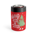 Merry Everything And Happy Always Cute Christmas Tree Retro Style Christmas Stainless Steel Can Holder