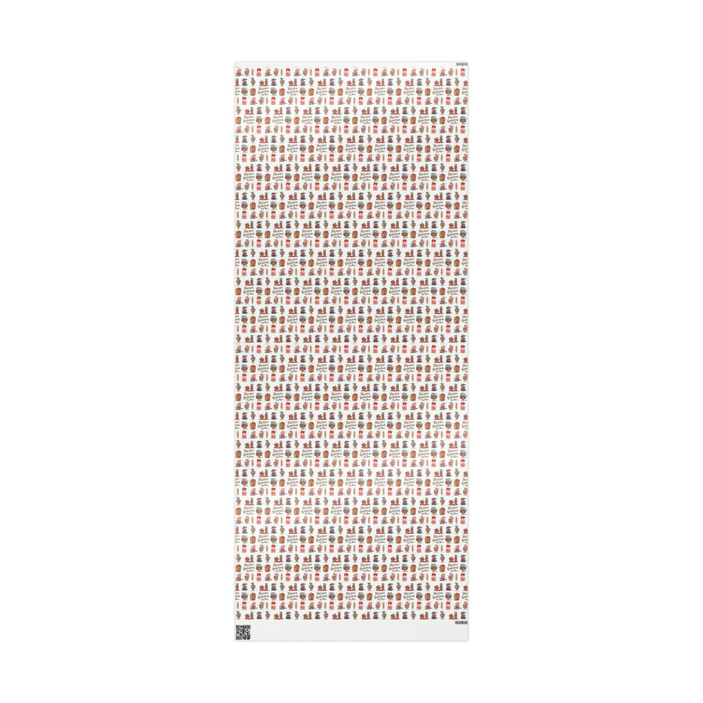 Merry Christmas To You Christmas Candy Mid Century Retro Christmas Print Holiday Gift Wrap Paper - Glossy Or Matte