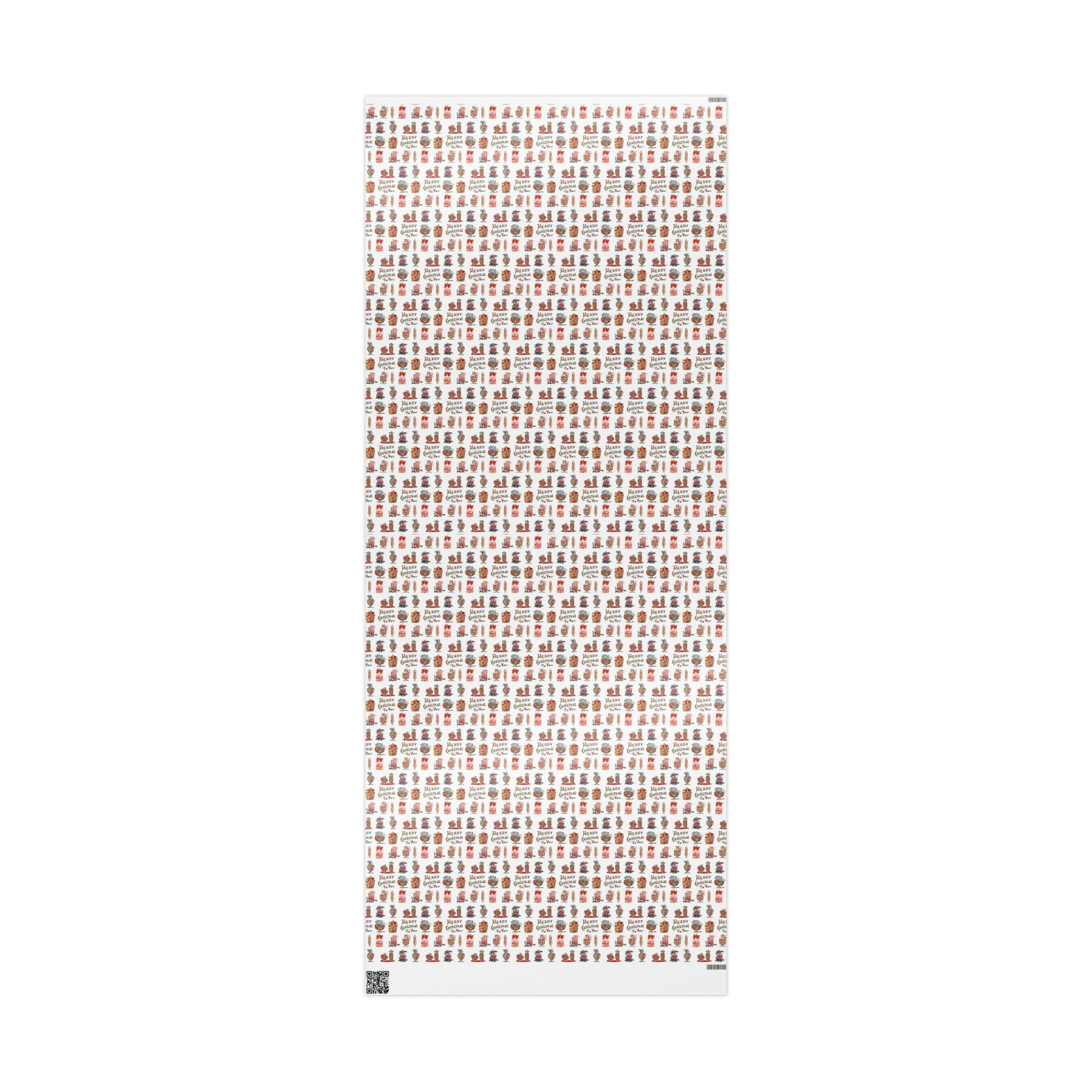 Merry Christmas To You Christmas Candy Mid Century Retro Christmas Print Holiday Gift Wrap Paper - Glossy Or Matte