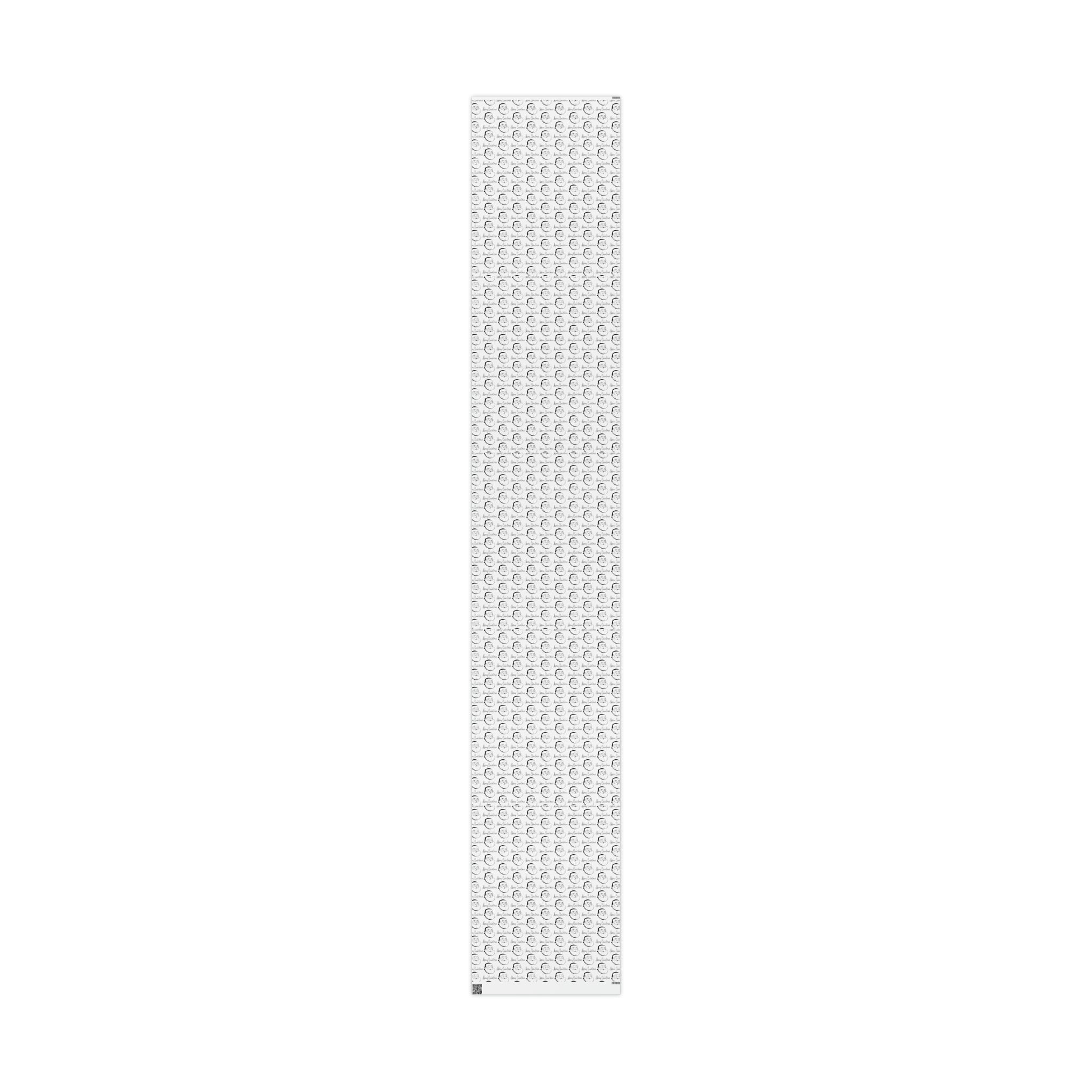 Merry Christmas Santa Black And White Mid Century Retro Christmas Print Holiday Gift Wrap Paper - Glossy Or Matte