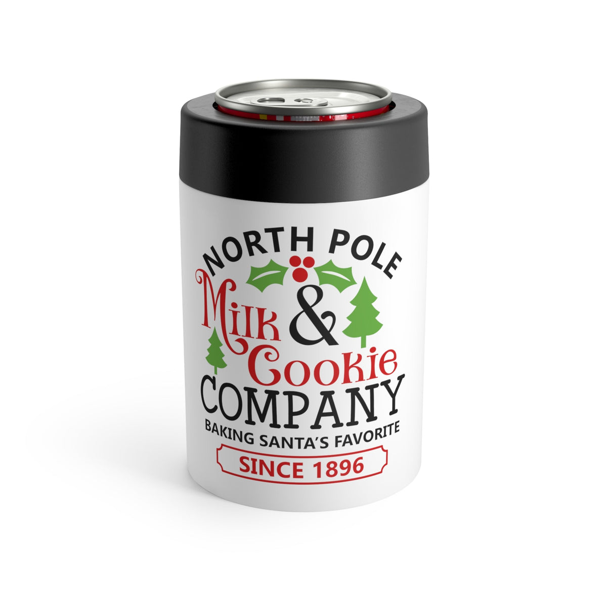 North Pole Milk And Cookie Company Christmas Stainless Steel Can Holder