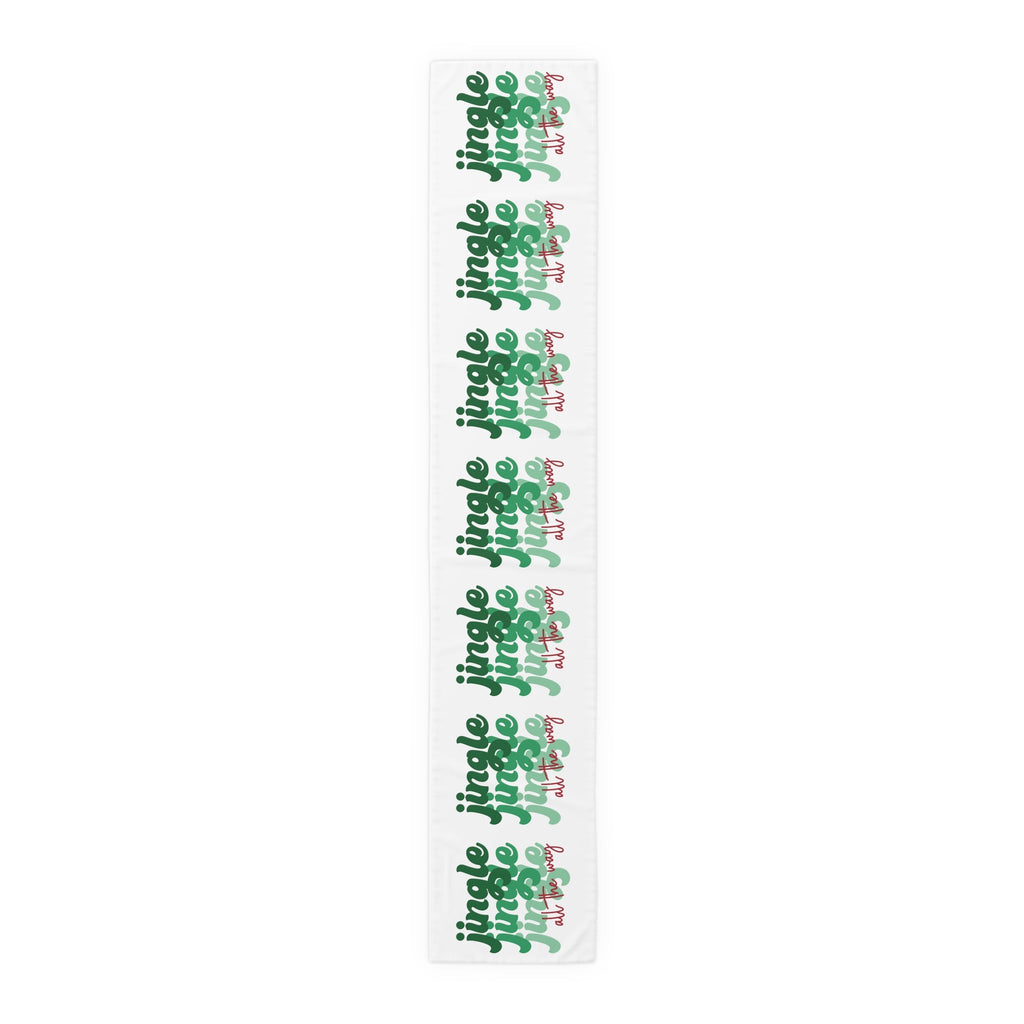 Jingle Jingle Jingle All The Way Retro Style Christmas Print Home Decor Cotton Poly Table Runner