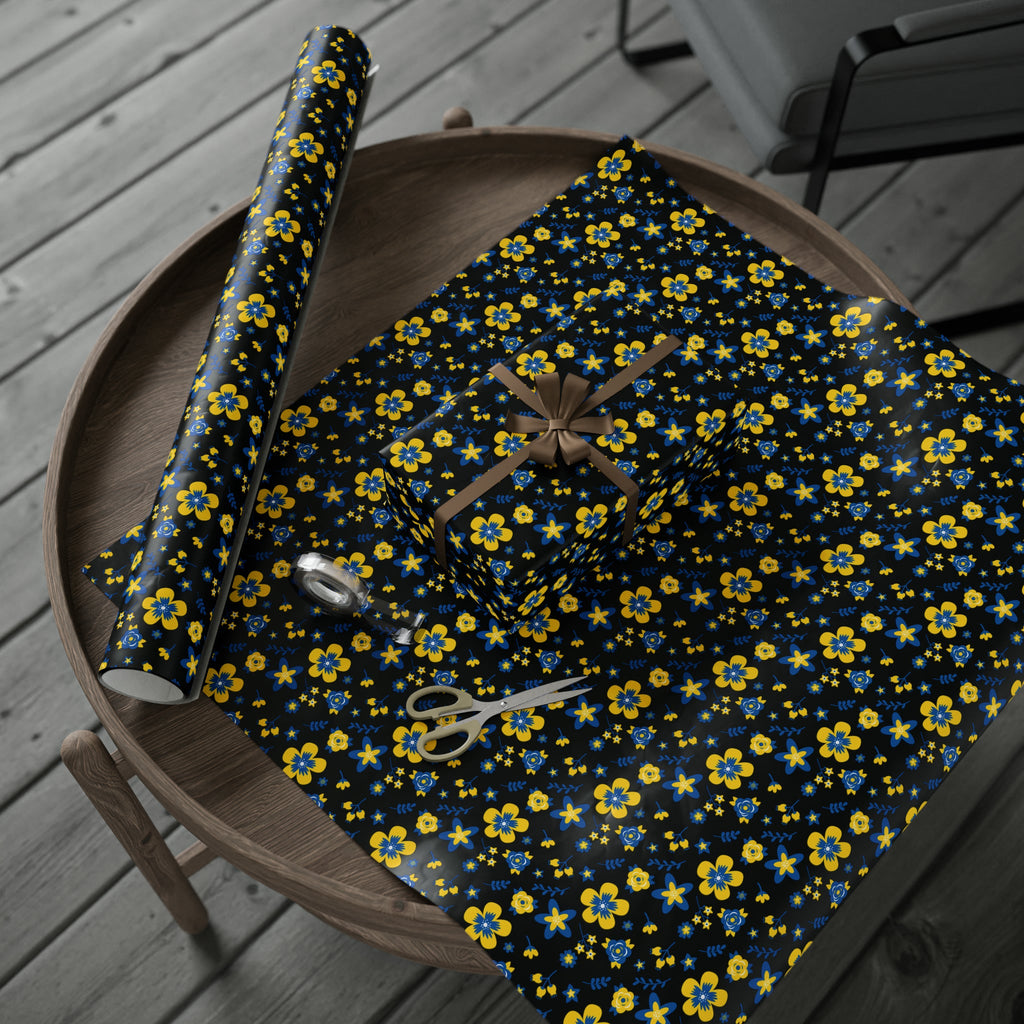 Ukranian Country Flowers Spring Holiday Gift Wrap Paper - Glossy Or Matte