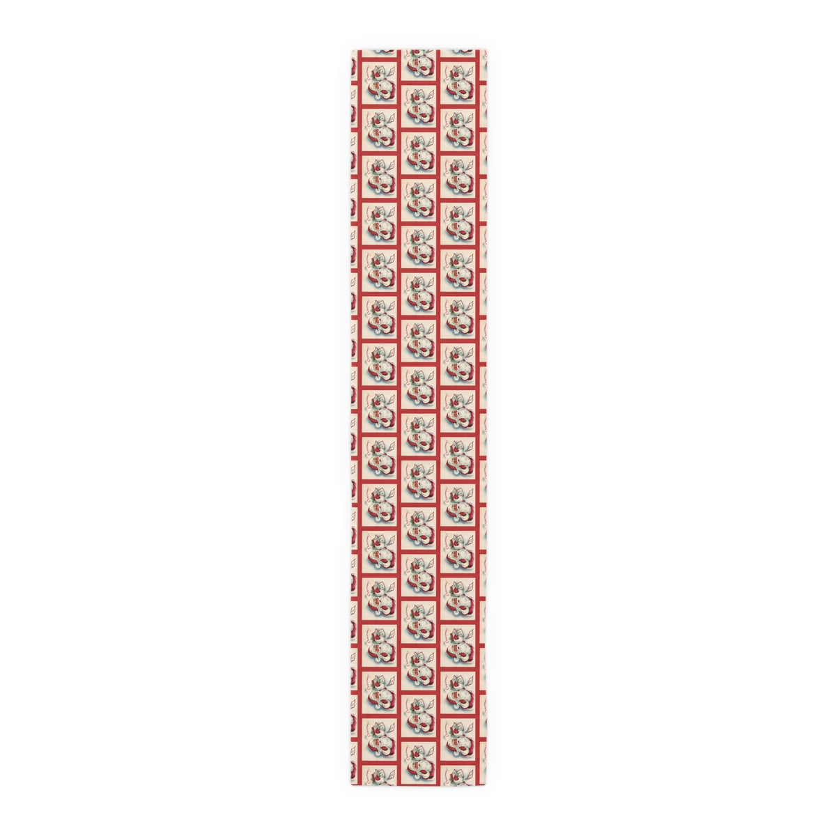 It's Christmas! Santa Calendar Mid Century Retro Christmas Print Home Decor Cotton Poly Table Runner