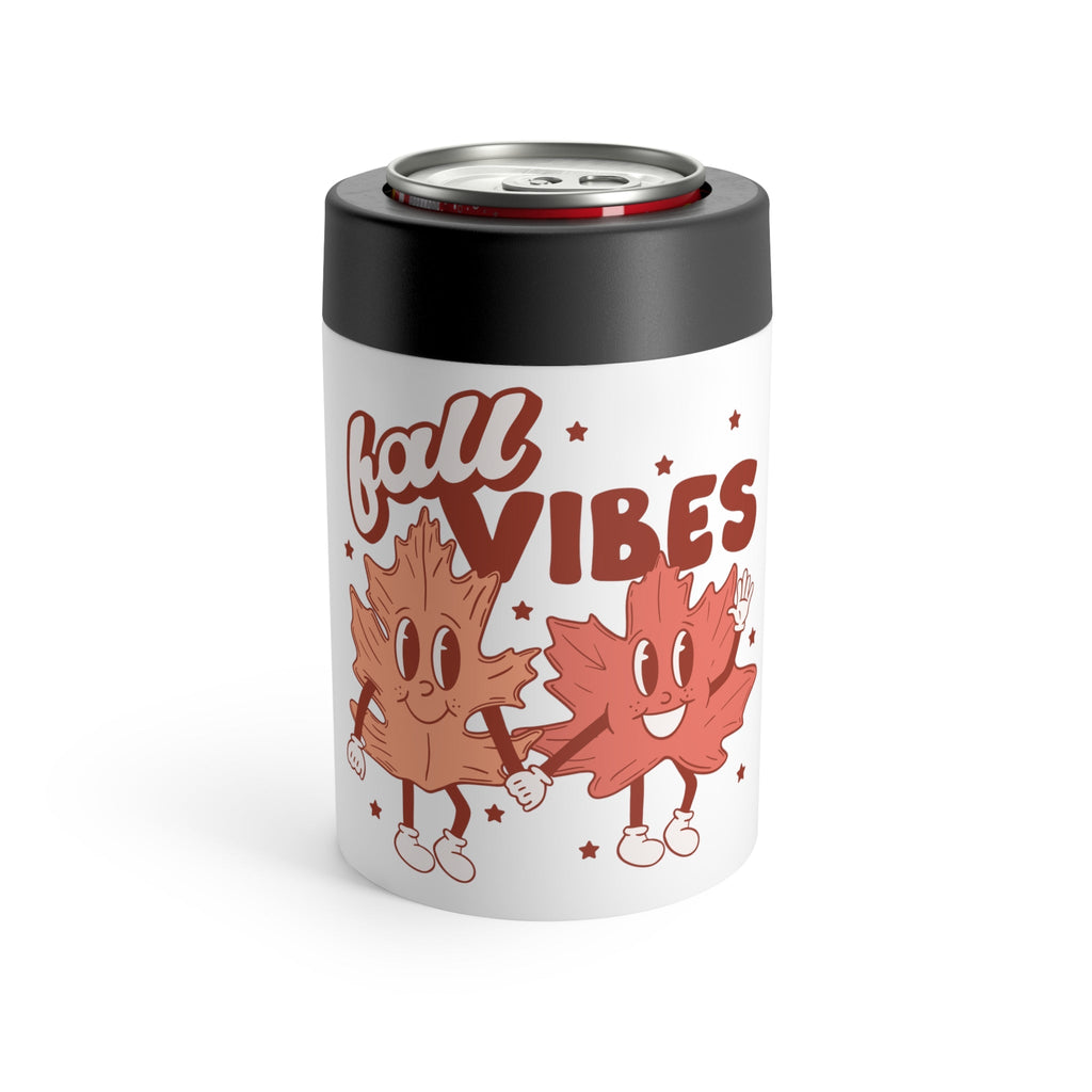 Fall Vibes Leaf Friends Retro Style Autumn Fall Lined Stainless Steel Can Holder