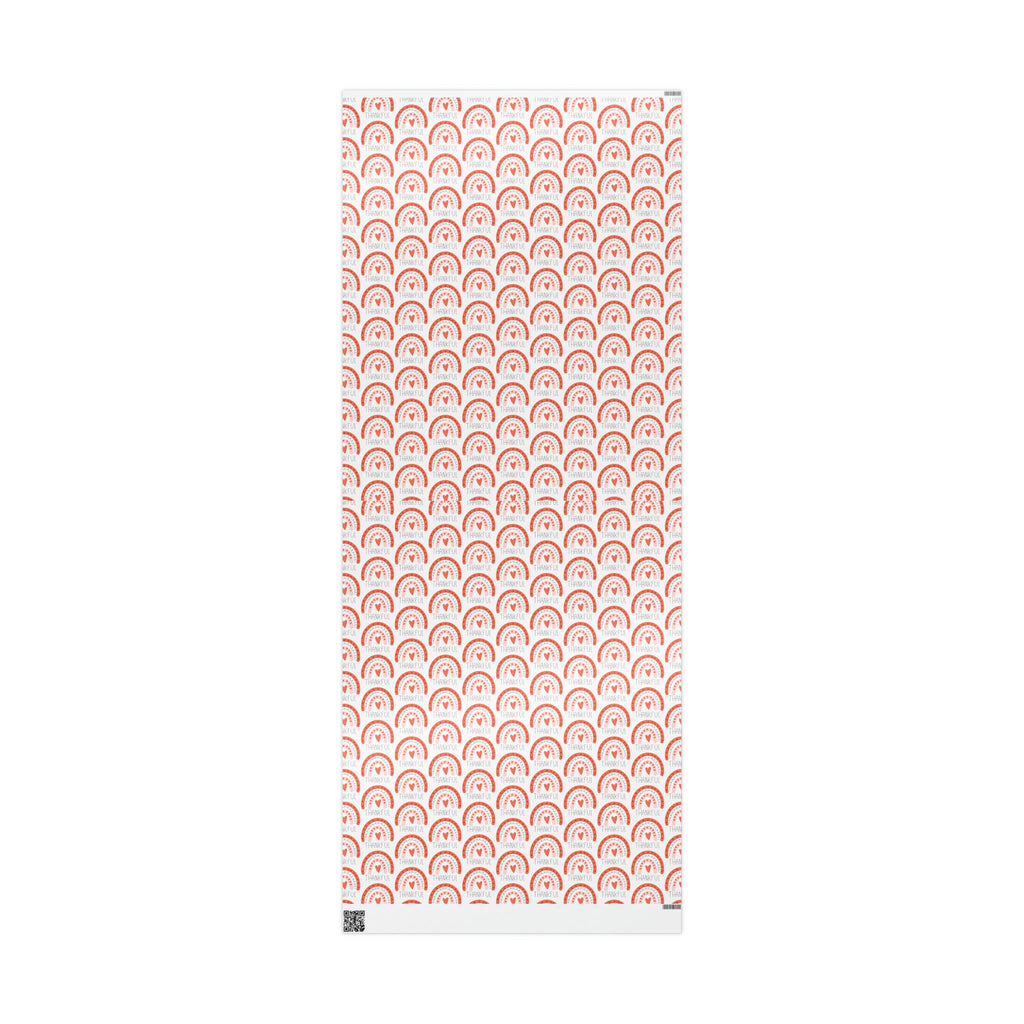 Thankful Boho Rainbow Friendsgiving Thanksgiving Thank You Print Holiday Gift Wrap Paper - Glossy Or Matte