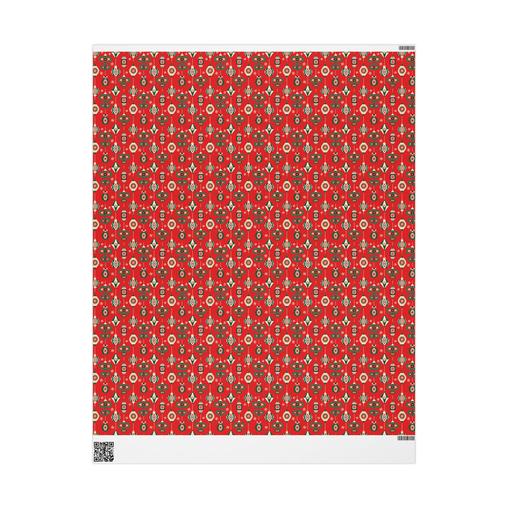 Atomic Retro Christmas Ornaments Atomic Retro Style Christmas Holiday Gift Wrap Paper - Glossy Or Matte