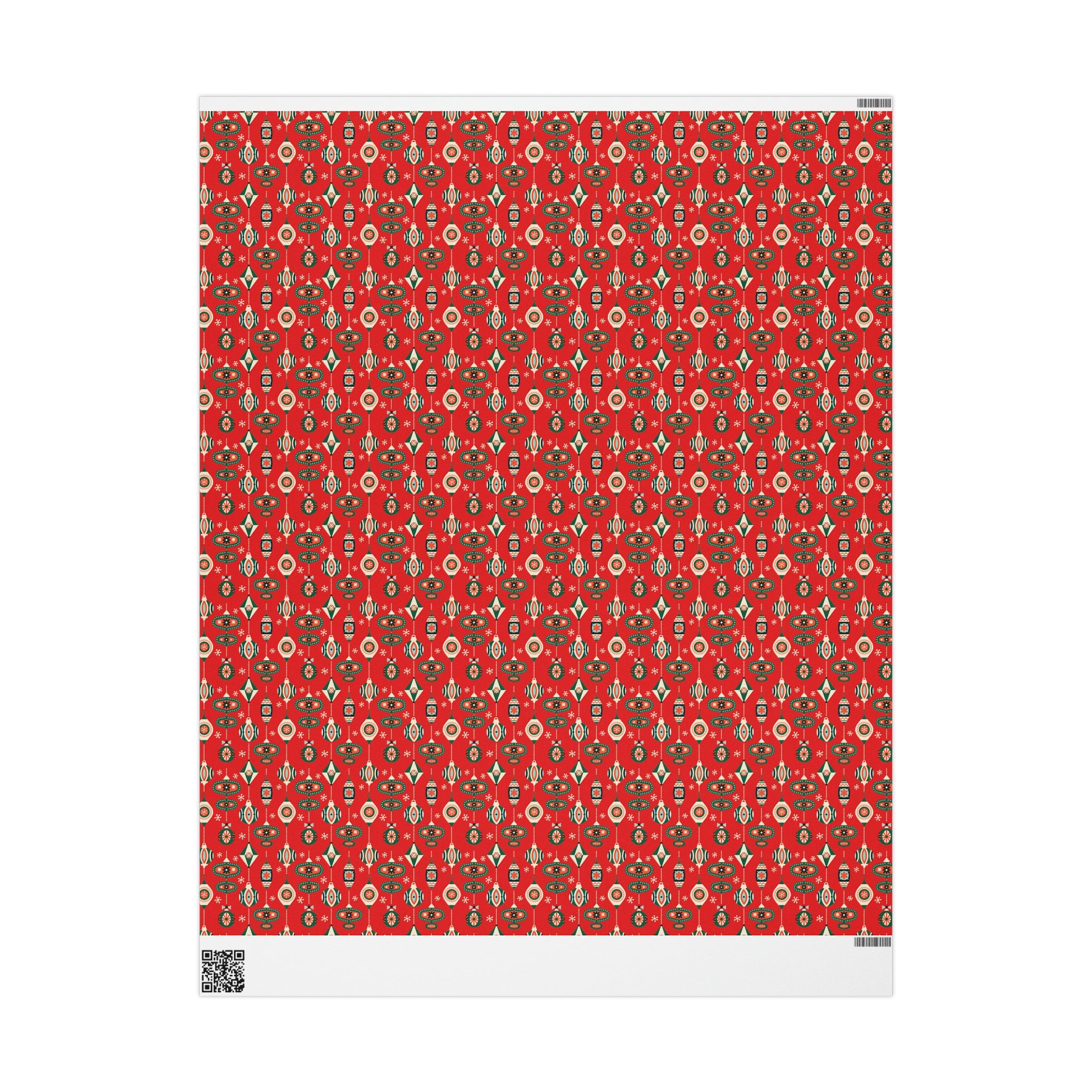 Atomic Retro Christmas Ornaments Atomic Retro Style Christmas Holiday Gift Wrap Paper - Glossy Or Matte