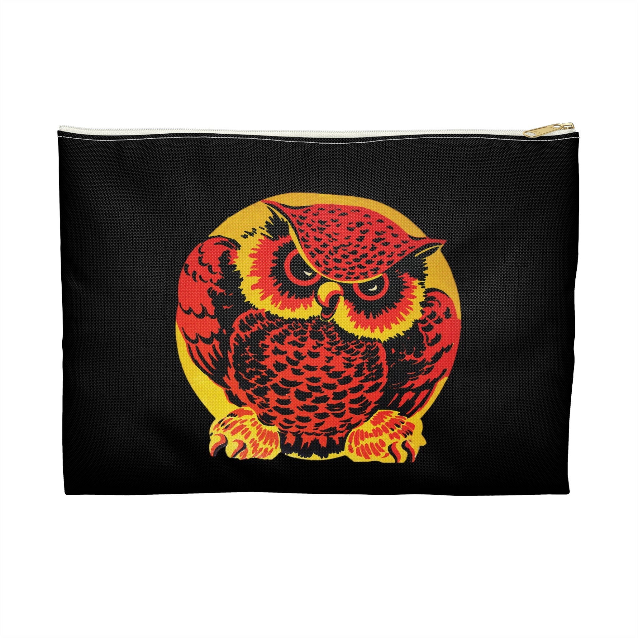 Halloween Owl Retro Retro Halloween Print Polyester Accessory Pouch Travel Bag