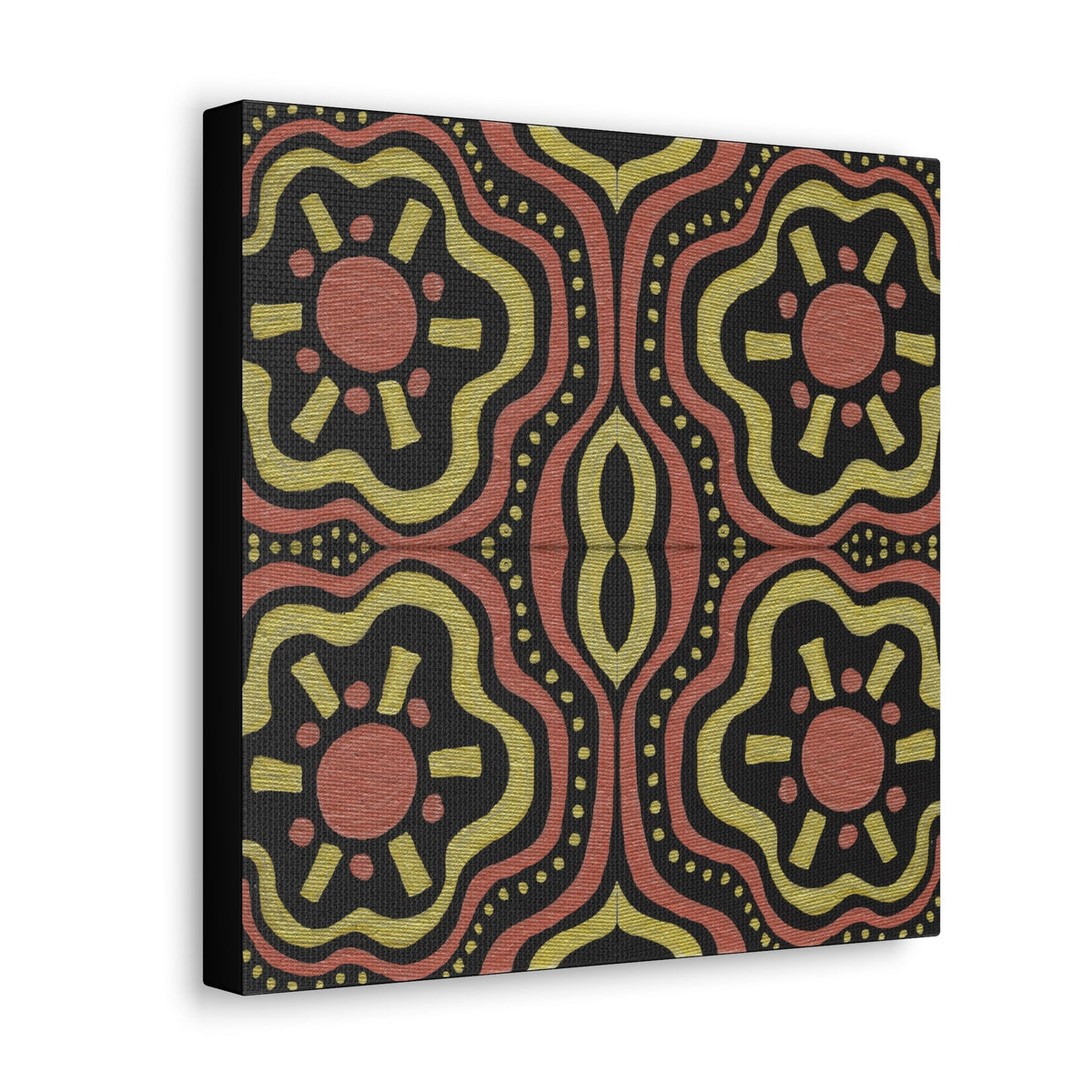 Gold Suns Mosaic Caden Caraco Canvas Gallery Wrap