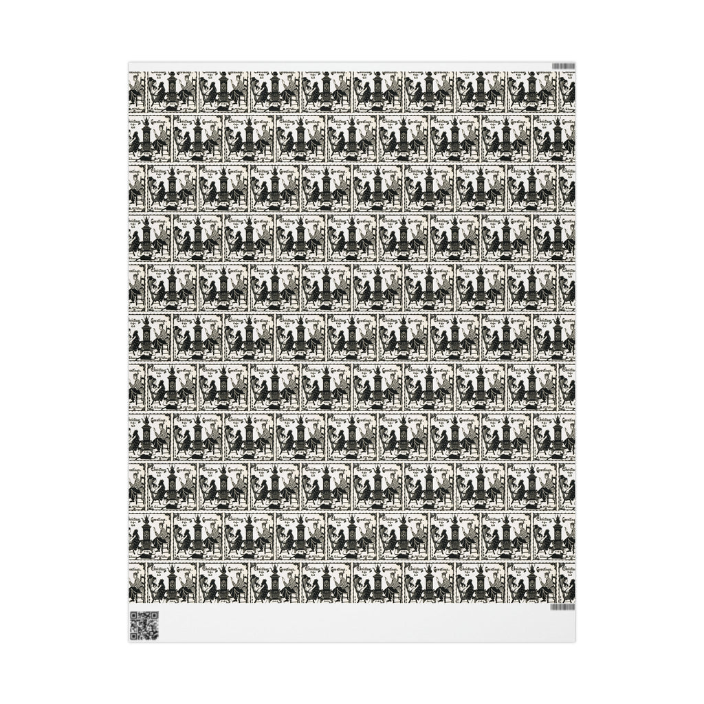 Greetings From Cape Cod Vintage Retro Christmas Print Holiday Gift Wrap Paper - Glossy Or Matte