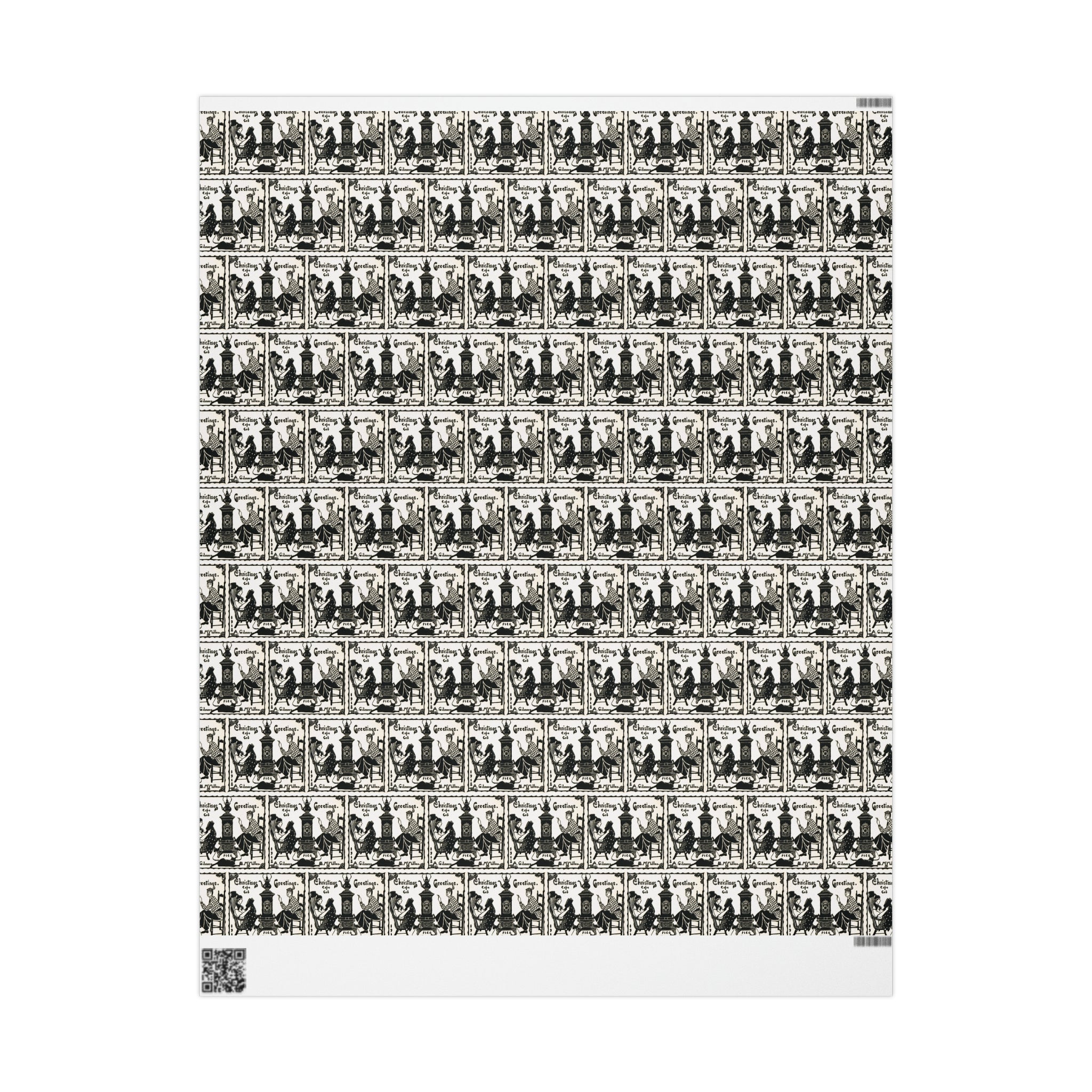 Greetings From Cape Cod Vintage Retro Christmas Print Holiday Gift Wrap Paper - Glossy Or Matte