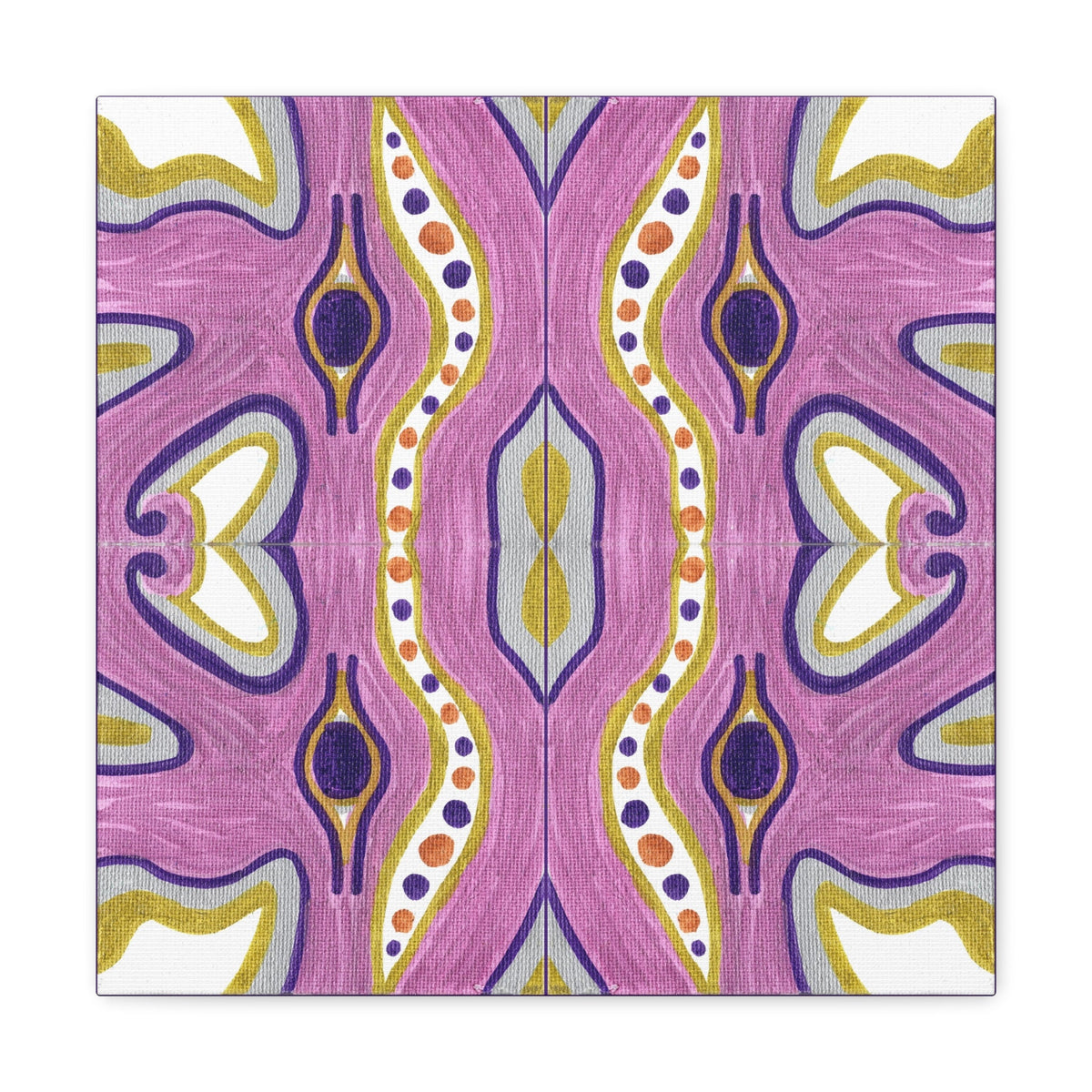 Purple E Mosiac Caden Caraco Canvas Gallery Wrap