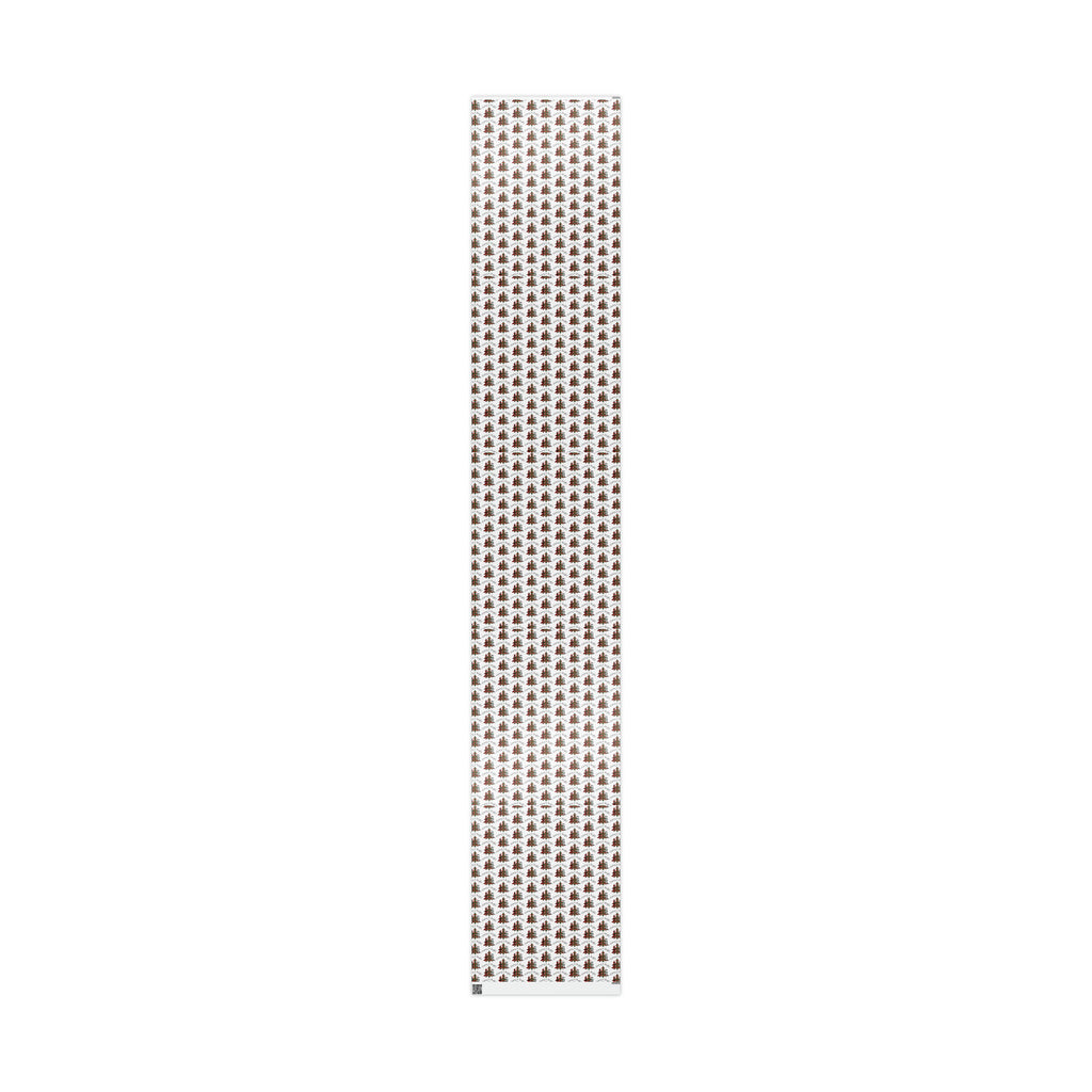 Merry And Bright Buffalo Checkered Trees Christmas Print Holiday Gift Wrap Paper - Glossy Or Matte