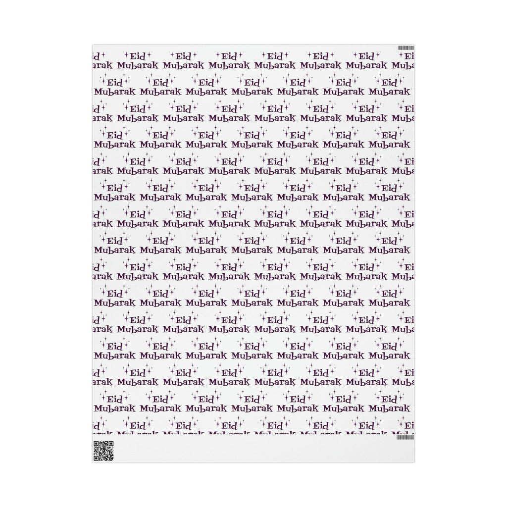 Eid Mubarak Atomic Mid Century Retro Style Holiday Gift Wrap Paper - Glossy Or Matte