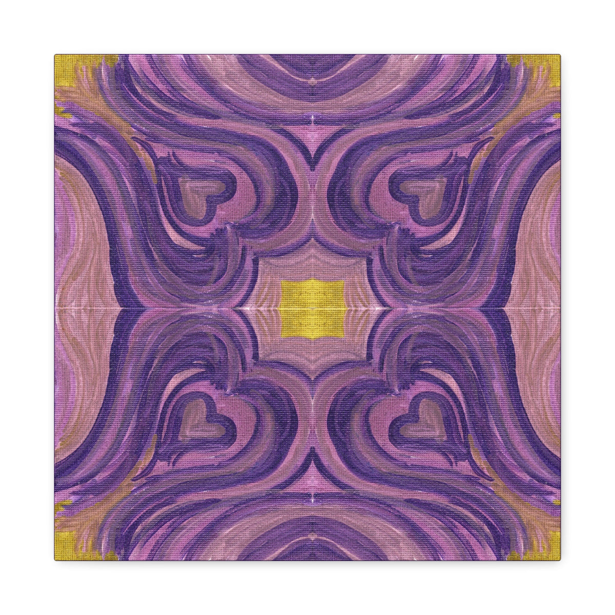 Purple Love Frequency Mosaic Caden Caraco Canvas Gallery Wrap