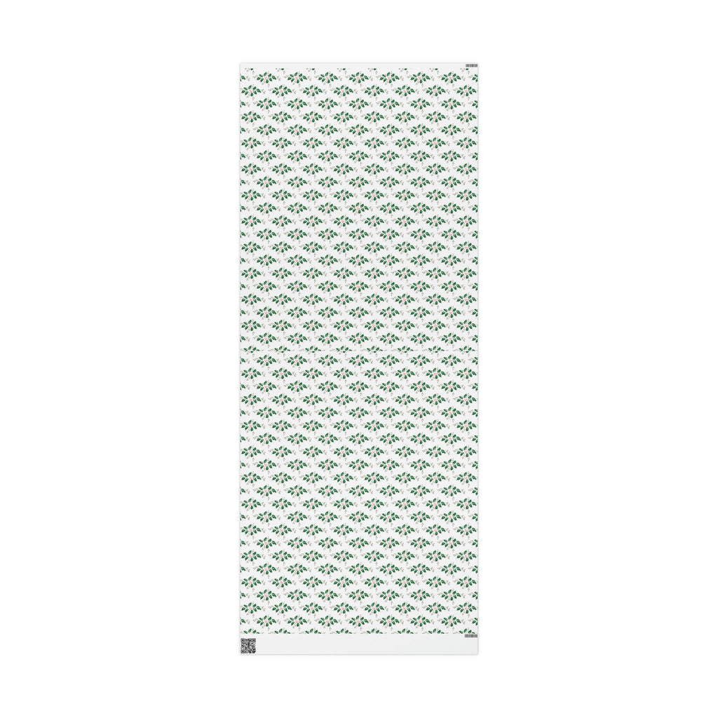 Vintage Christmas Holly Mid Century Retro Christmas Print Holiday Gift Wrap Paper - Glossy Or Matte