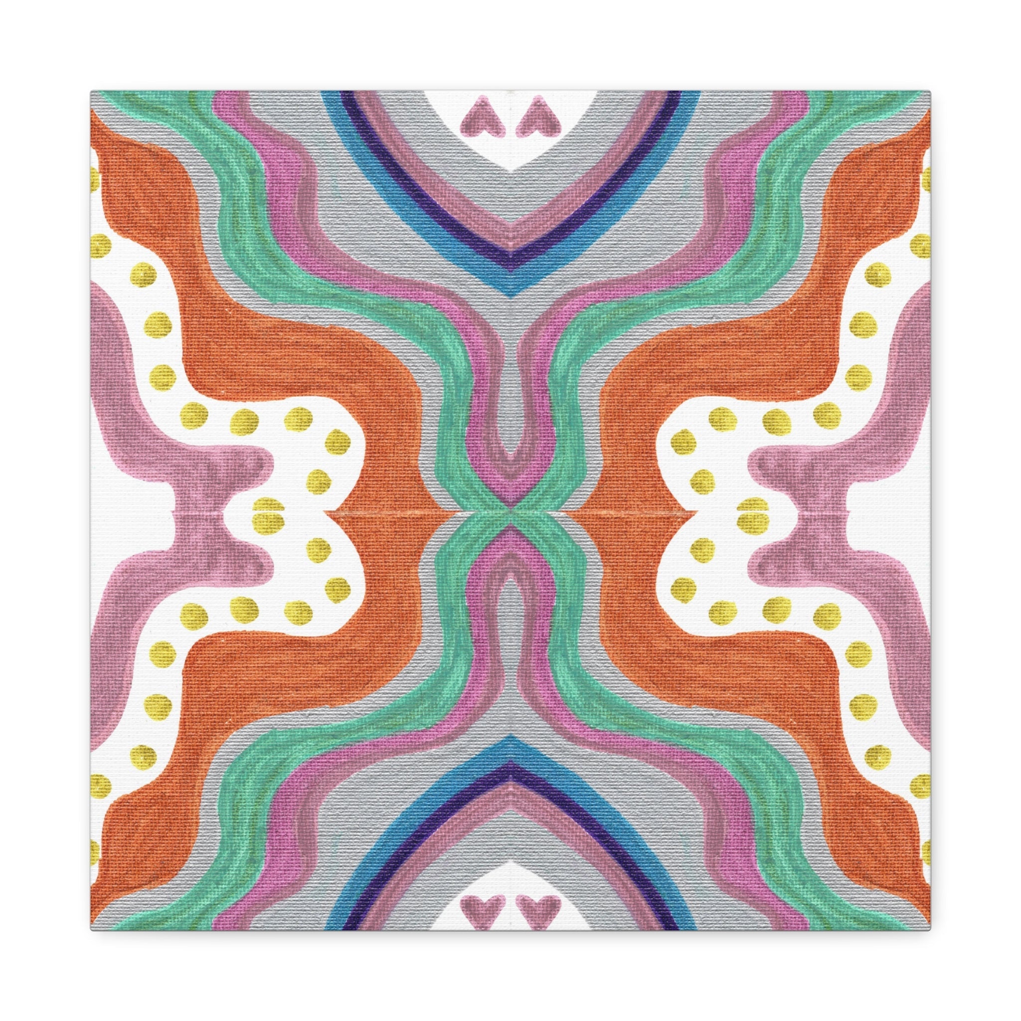 Love Frequency 2 Variation 2 Mosaic Caden Caraco Canvas Gallery Wrap