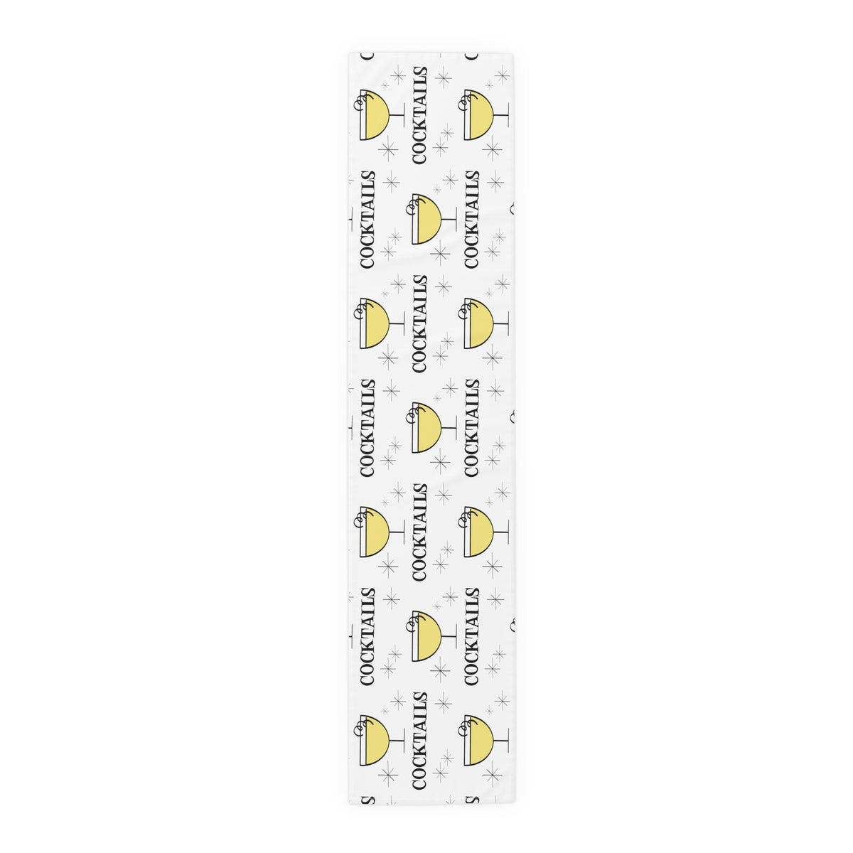 Cocktails Atomic Mid Century Retro Style Cotton Poly Table Runner
