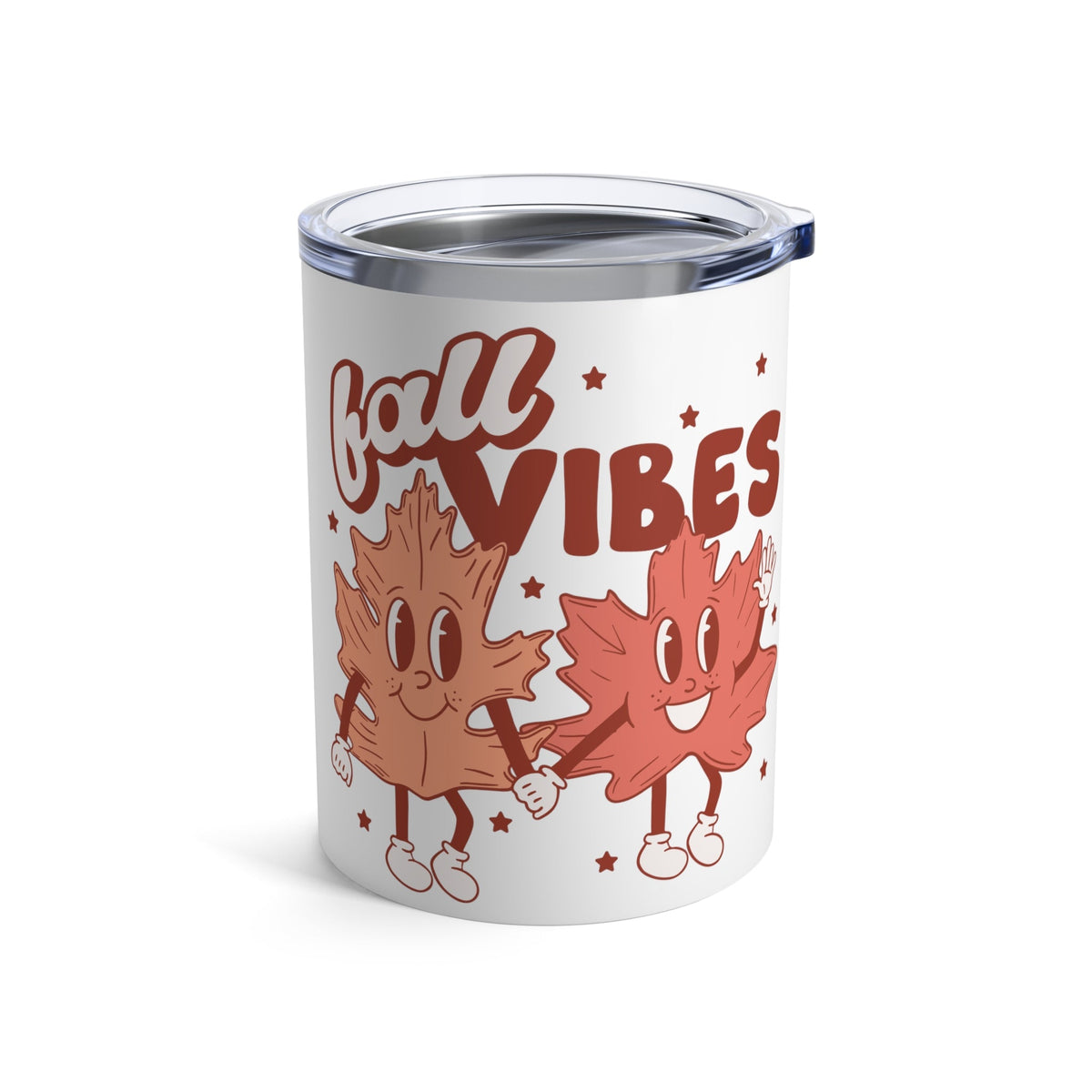 Fall Vibes Leaf Friends Fall Autumn Retro Style Stainless Steel Tumbler 10oz