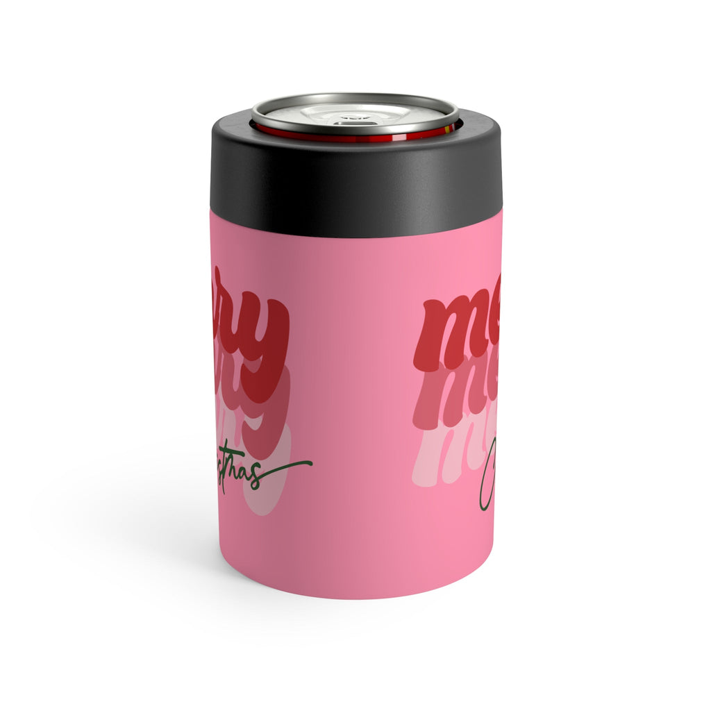 Merry Merry Merry Christmas Stainless Steel Can Holder