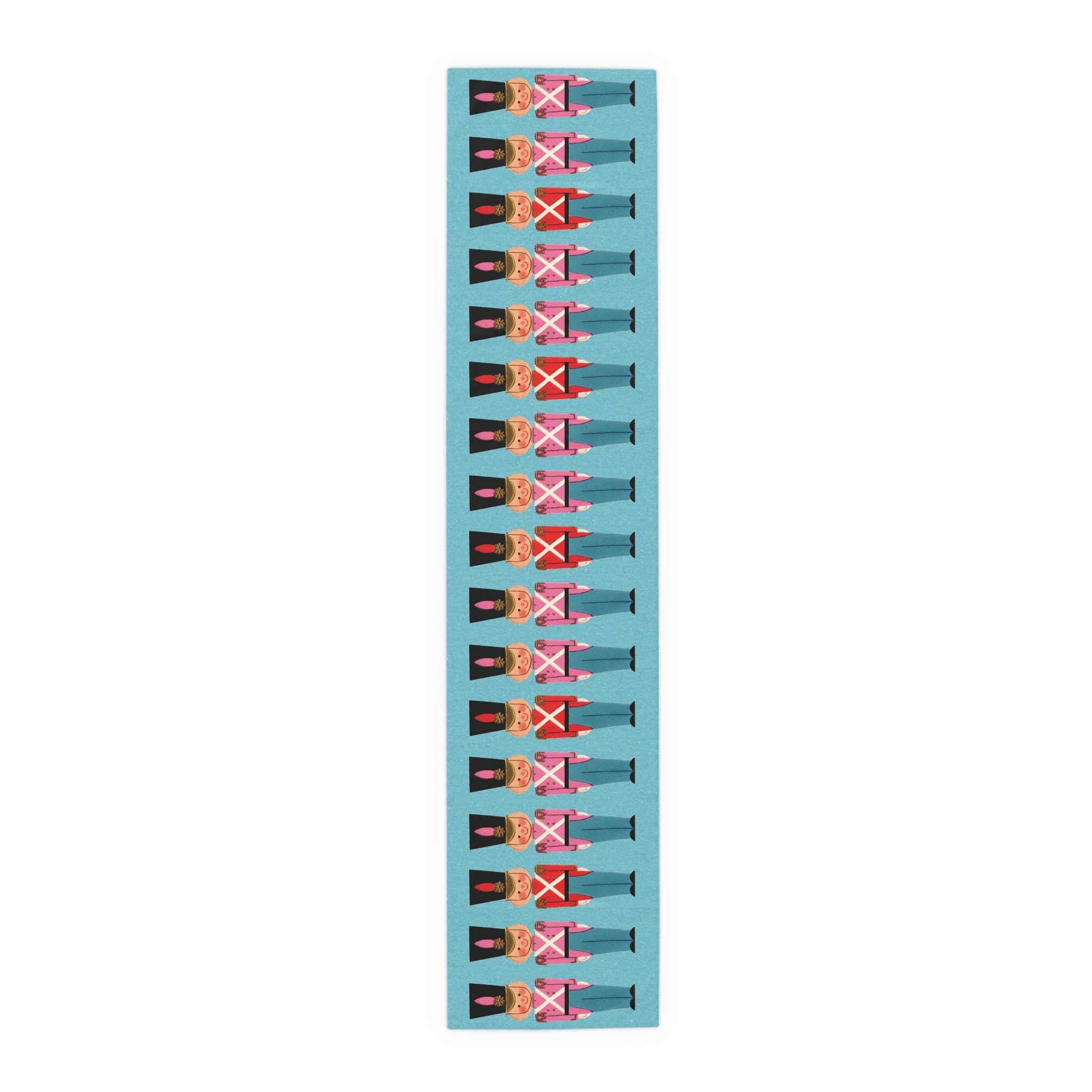 Christmas Toy Soldiers Blue Midcentury Retro Polyester Table Runner
