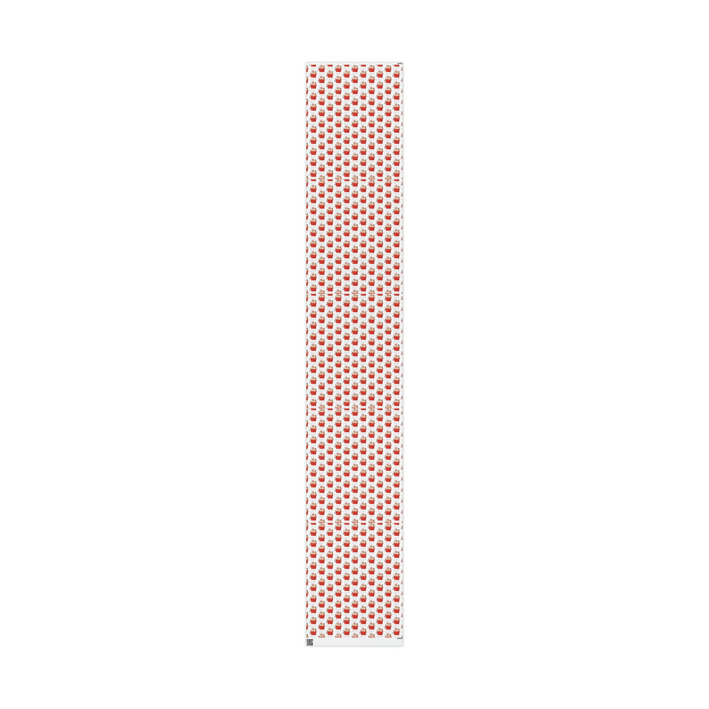 Christmas Wishes Santa In Chimney Mid Century Retro Christmas Style Holiday Gift Wrap Paper - Glossy Or Matte