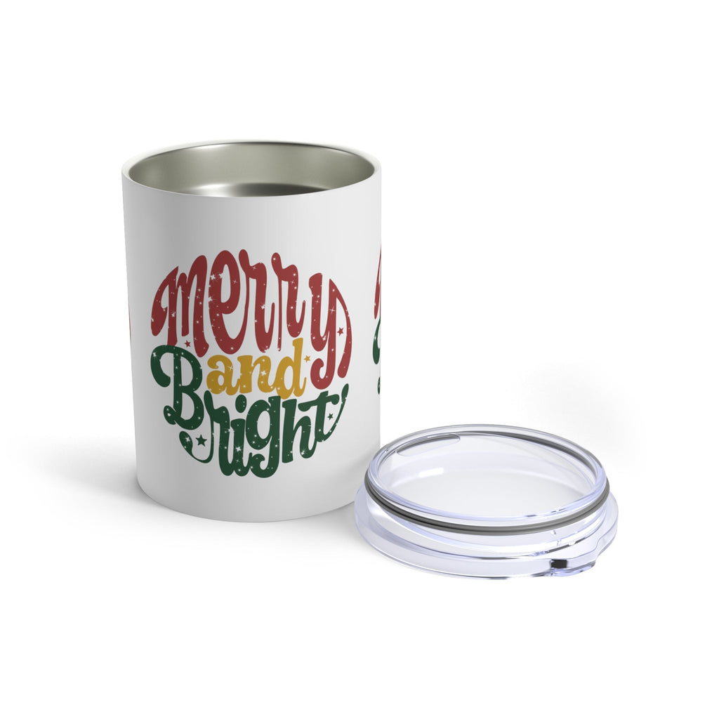 Merry And Bright Christmas Stainless Steel Tumbler 10oz