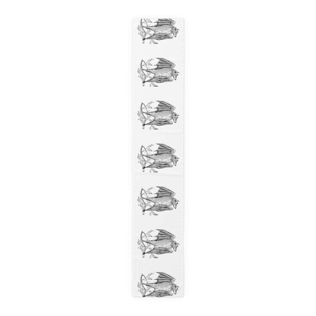 Retro Bat Halloween Print Cotton Poly Table Runner