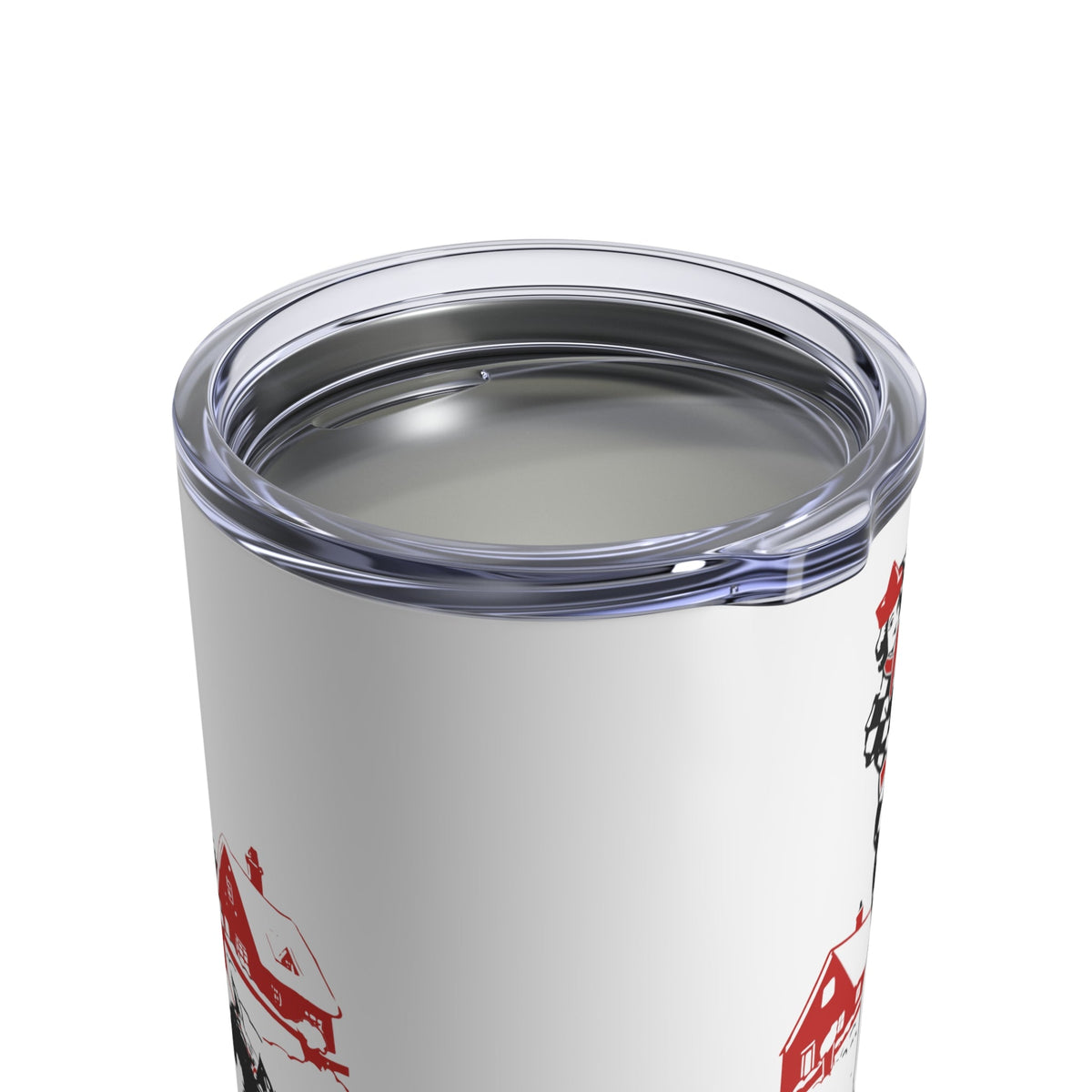 Lady With Black Scottie Mid Century Retro Christmas Print Stainless Steel Tumbler 10oz