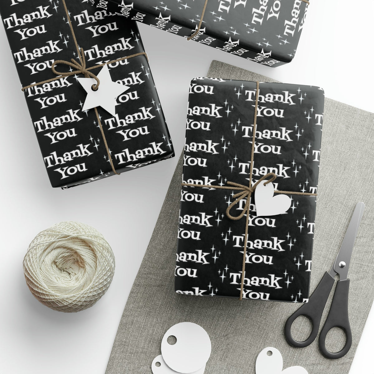Thank You Starburst Atomic Retro Style Gift Wrap Paper - Glossy Or Matte