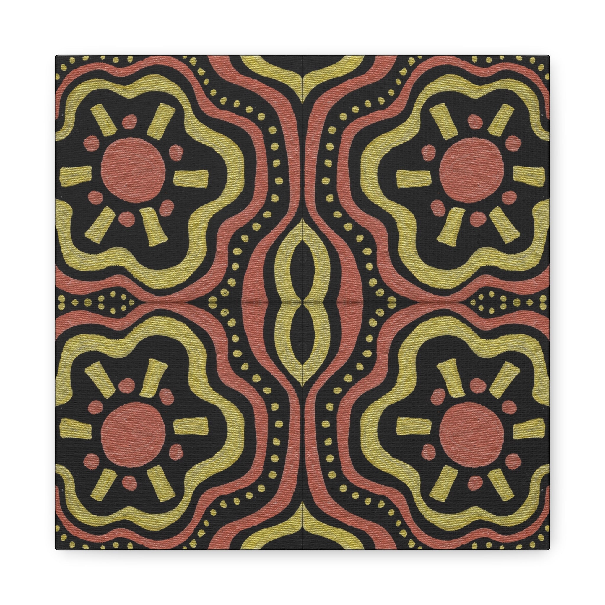 Gold Suns Mosaic Caden Caraco Canvas Gallery Wrap