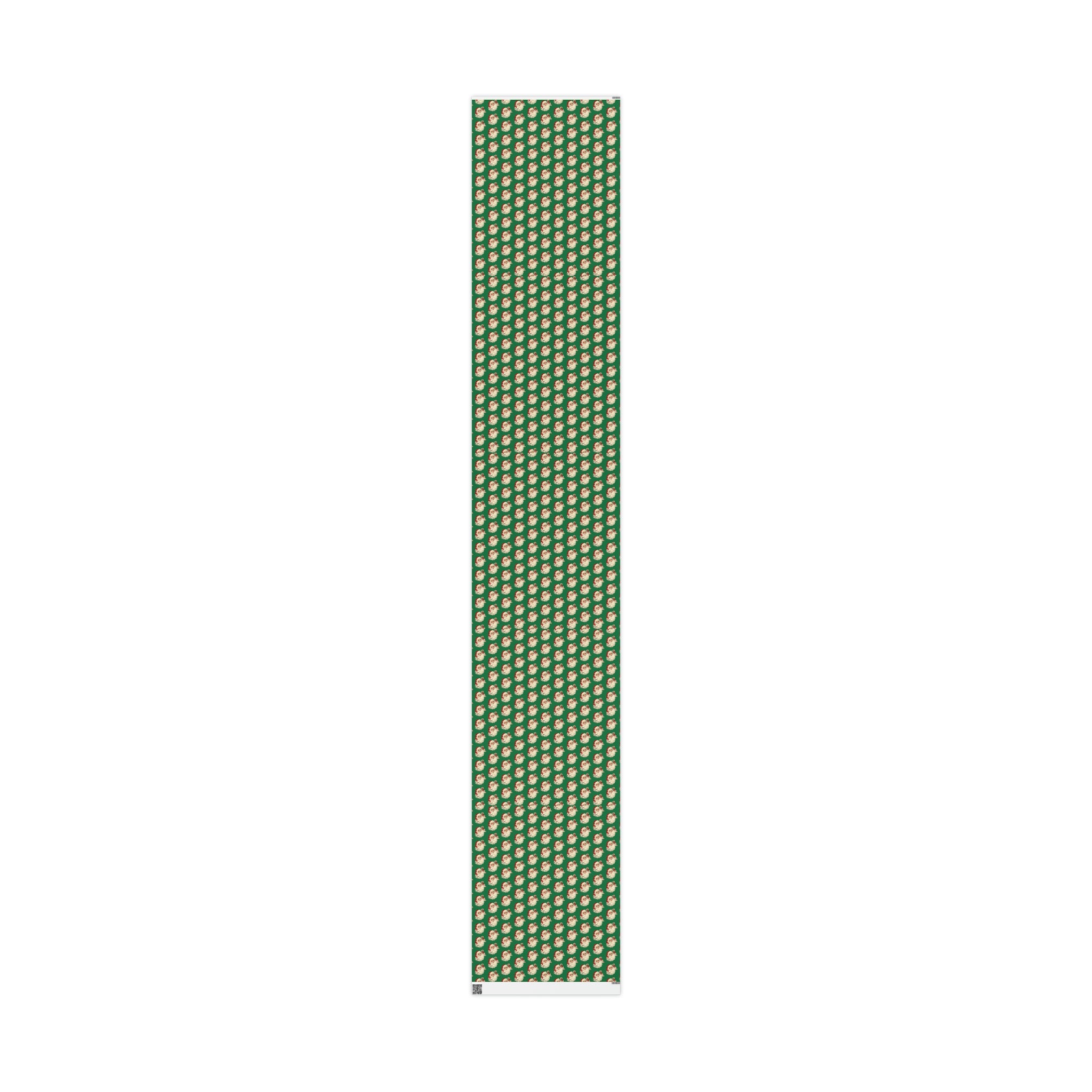 Santa With Candy Cane Mid Century Retro Christmas Print Holiday Gift Wrap Paper - Glossy Or Matte