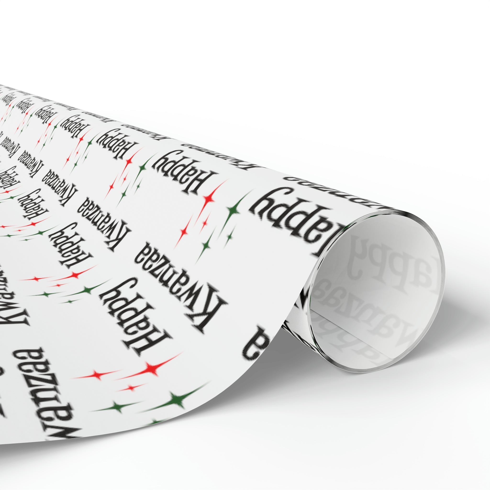 Happy Kwanzaa Starburst Atomic Retro Style Holiday Gift Wrap Paper - Glossy Or Matte
