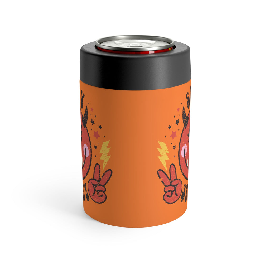 Stay Spooky Cute Devil Halloween Distressed Print Stainless Steel Can Holder